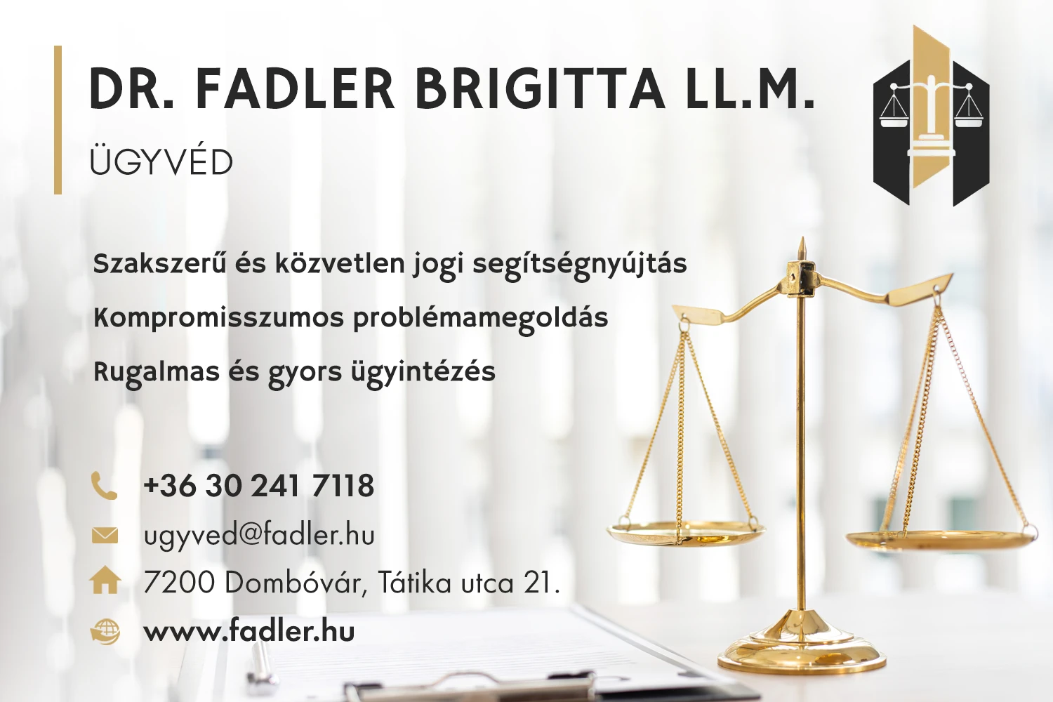 Dr. Fadler Brigitta ügyvéd