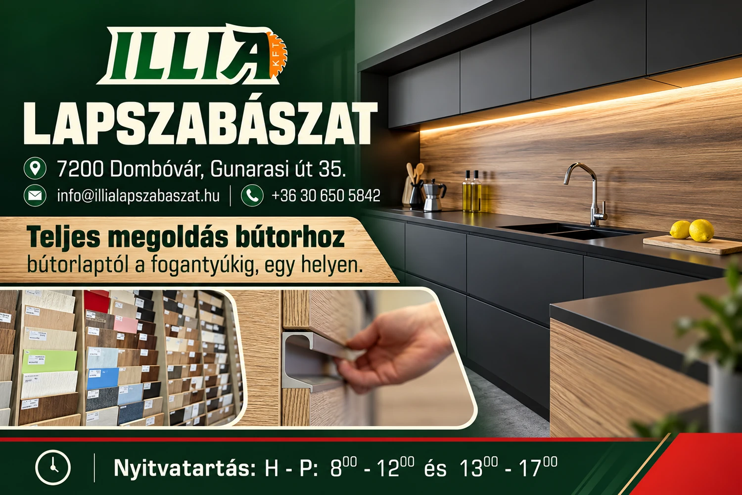 Illia Lapszabászat Dombóvár – lapszabászat és bútorlapok